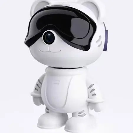 Cute Bear Baby Monitor Camera - 360° Rotation, Two-Way Talk, Motion Detection