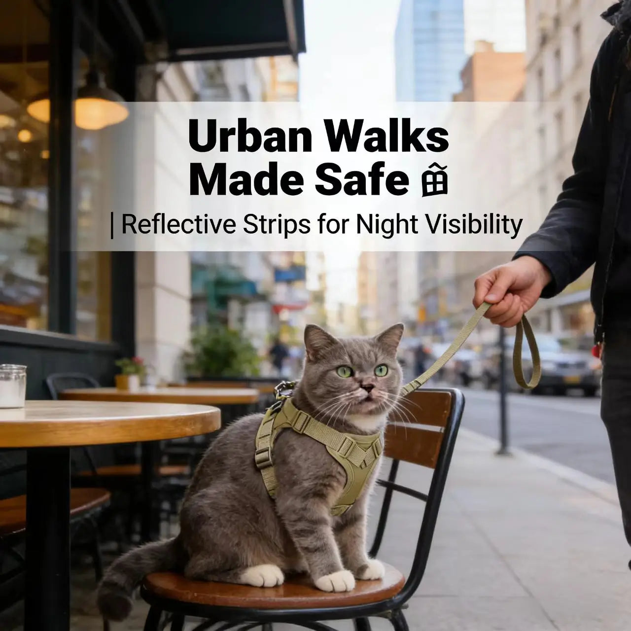 Escape-Proof Cat Harness & Leash - Breathable Mesh Lining, Anti-Chafe