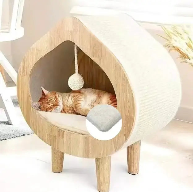 Warm Soft Cat Mat Easy Clean for Solid Wood Cat Houses
