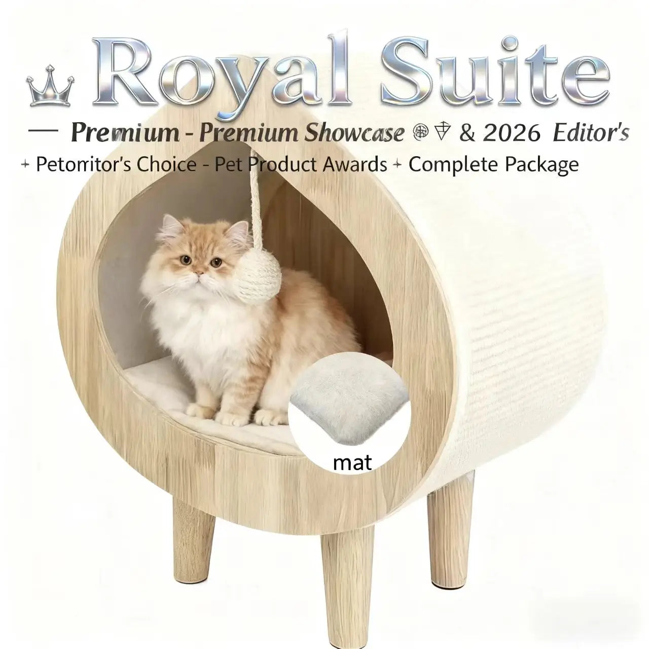Warm Soft Cat Mat Easy Clean for Solid Wood Cat Houses