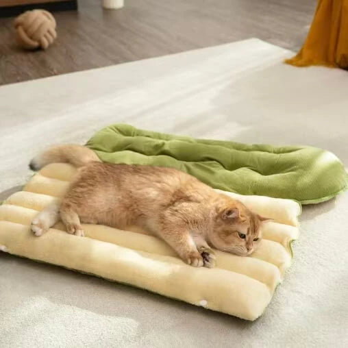 Indoor Cat Hideout Bed - Plush Lining, Cute Caterpillar Shape