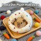 Comfort Rest Hamster Nest for Hamsters - Polka Dot Plush White Multi-Color