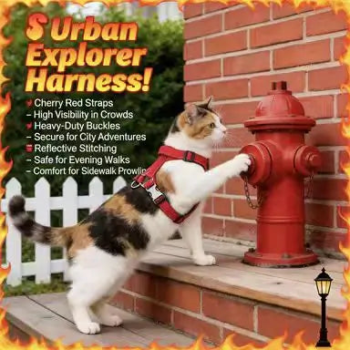 Reflective Escape-Proof Cat Harness: Adjustable Fit, Multi-Color Options