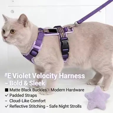 Escape-Proof Cat Harness: Padded Adjustable Design