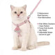 Escape-Proof Cat Harness & Leash: Watermelon Accent, Plaid Design