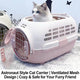 Secure Cat & Dog Carrier - Lightweight Plastic, Easy Clean, Pink