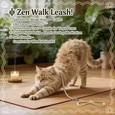 Durable Pet Leash: Lightweight Nylon, Metal Clasp (Beige)