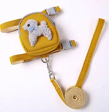 Escape-Proof Cat Harness & Leash: Puppy Backpack Design, Padded Fabric