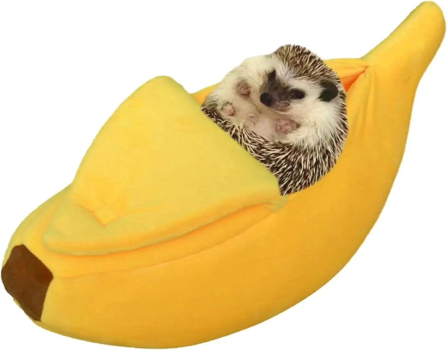Cozy Banana Cave Small Animal Bed Warm Hideout for Hamster Hedgehog Ferret