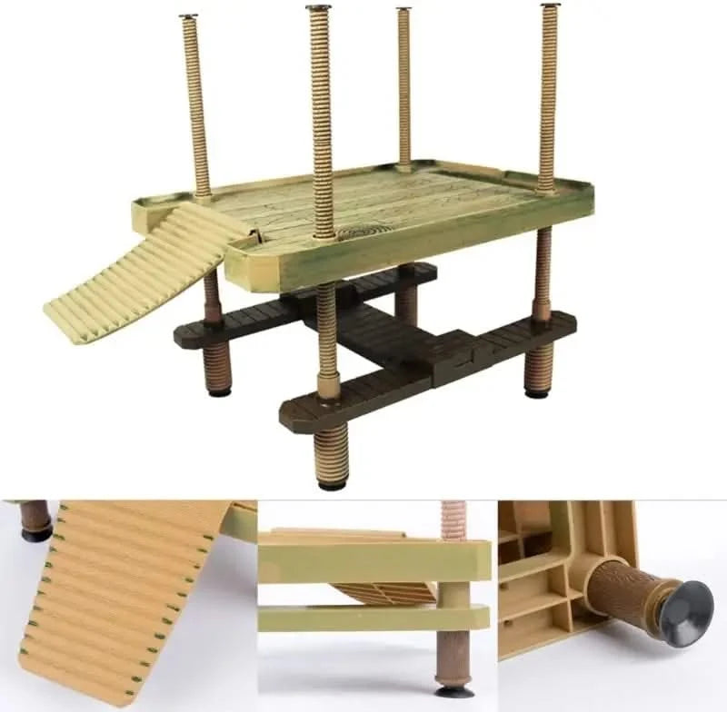 Durable Floating Turtle Basking Platform with Ramp for Aquarium Reptiles