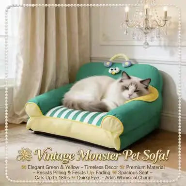 Bug-Shaped Pet Bed: Cozy Rest, Striped Surface, Cute Design (Green-White)