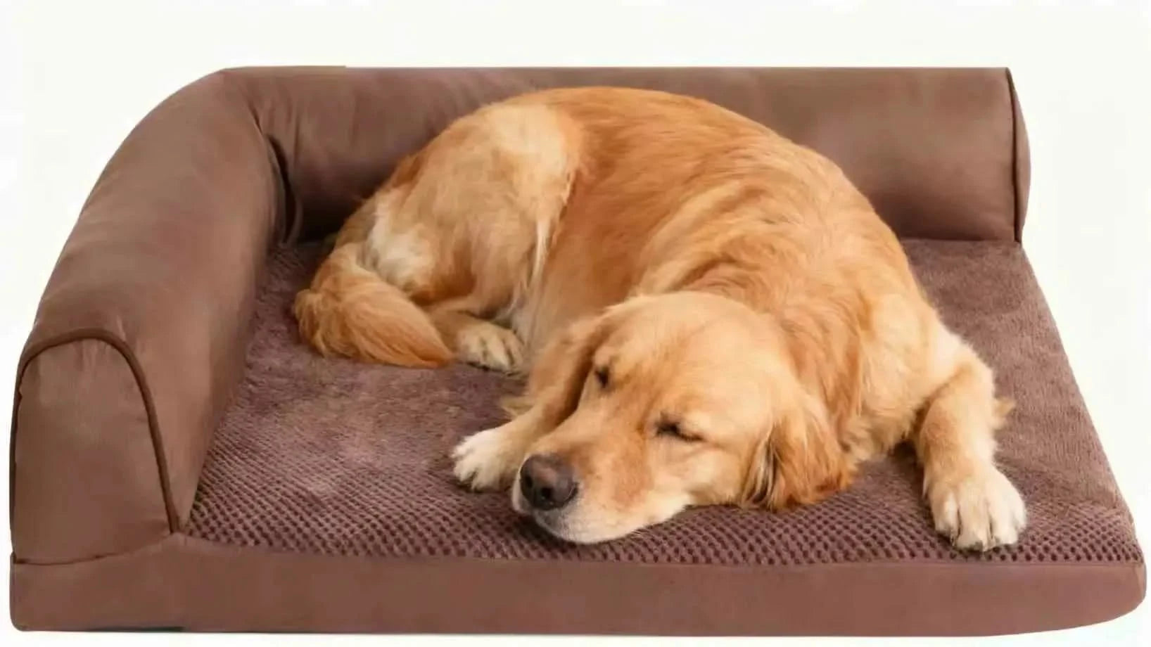 Pet Dog Bed Soft Cushion L Shaped Square Pillow Machine Washable Cover And Detachable Mat Cat House For Puppy Medium Large Dog.