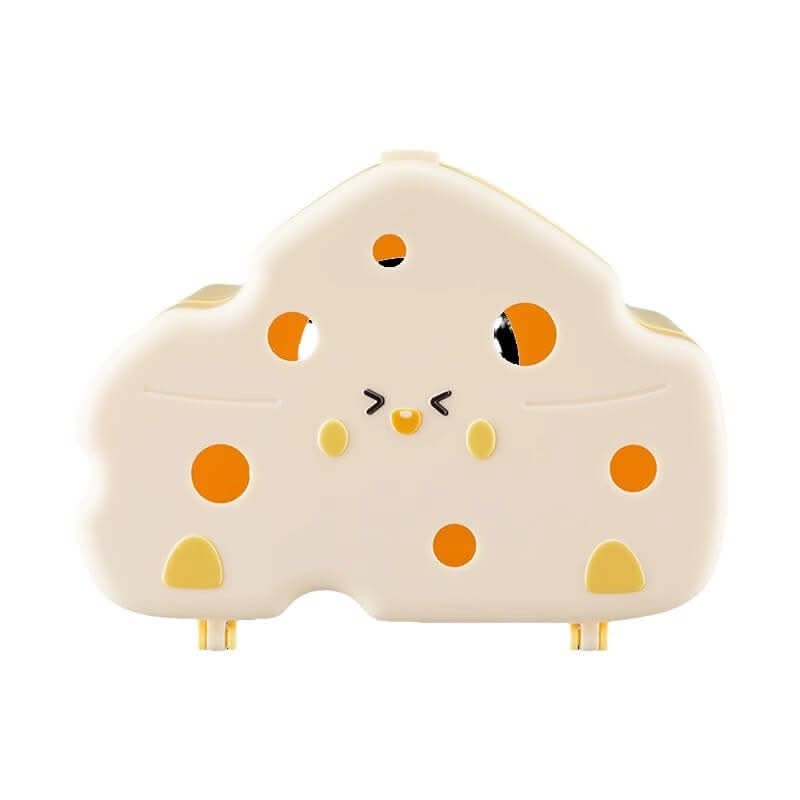 Fun-Design Hamster House for Hamsters - Cheese Shape, White-Orange, Safe Material, Ventilation Holes