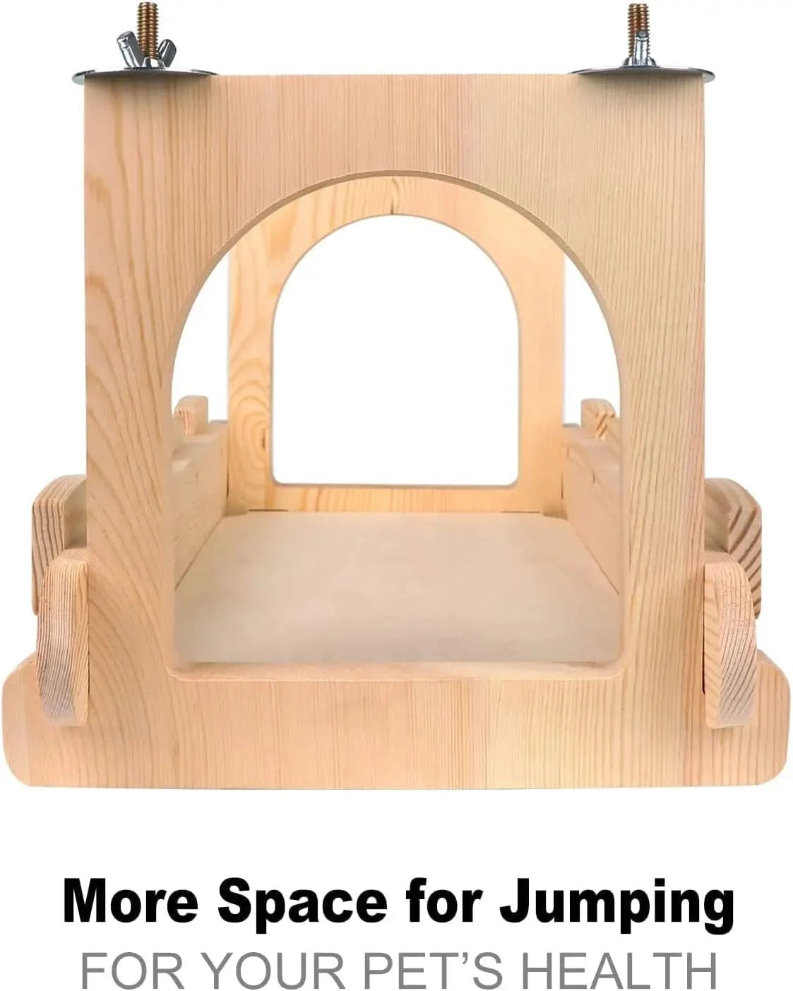 YKD Natural Wood Suspension Bridge for Chinchillas, Sugar Gliders, Rats, Squirrels