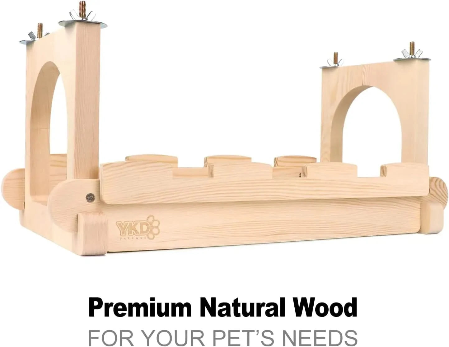 YKD Natural Wood Suspension Bridge for Chinchillas, Sugar Gliders, Rats, Squirrels