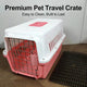 Secure Cat & Dog Carrier Crate - Metal Door, Leak-Proof
