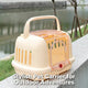 Portable Cat & Dog Carrier - Secure Lock, Lightweight, Beige