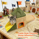 Adventure-Themed Chinchilla House for Chinchillas - Castle Style, Tunnel Entrance