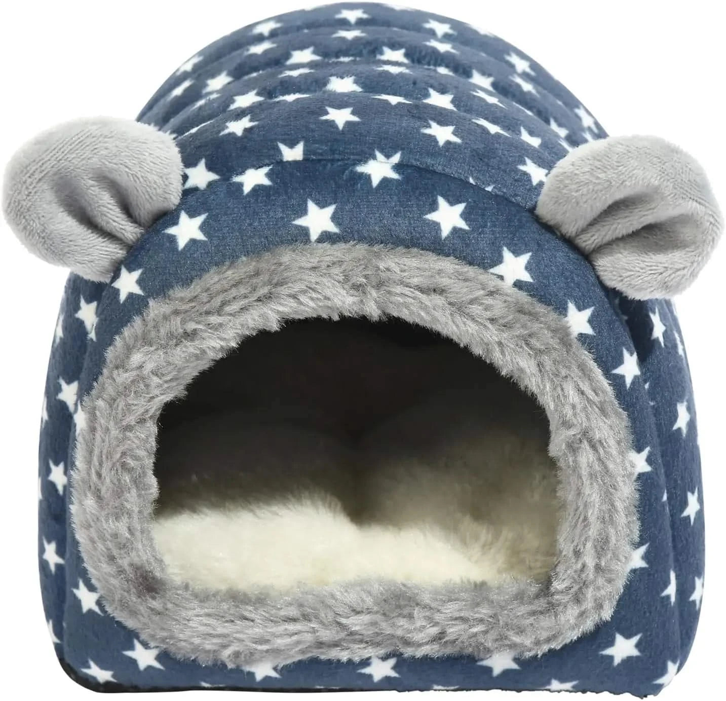 Plush Hedgehog Hideout Bed Cave: Warm, Cozy House for Small Animals & Hamsters