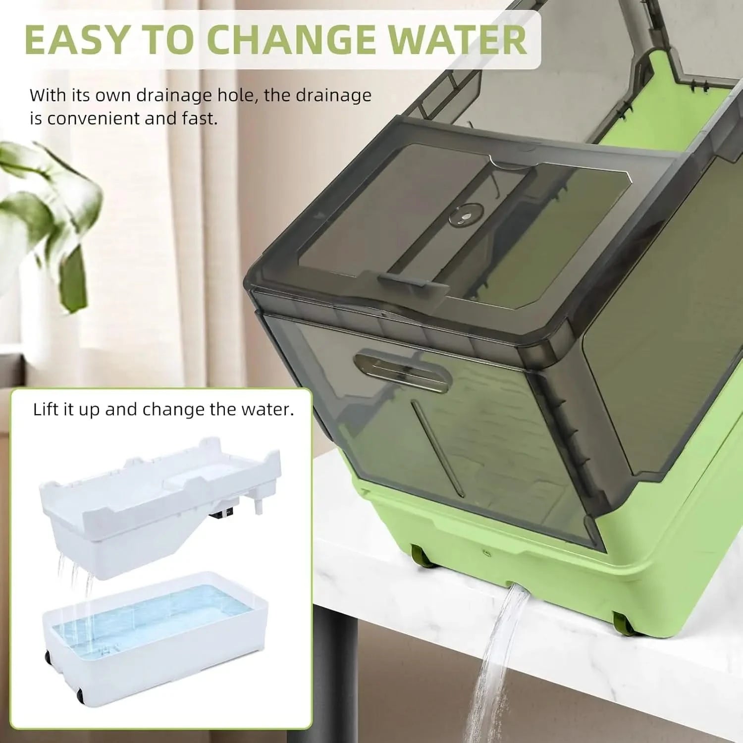 Deluxe Turtle Tank Kit: Filter, Pump, Heat Lamp, Wheels, Easy-Move Design