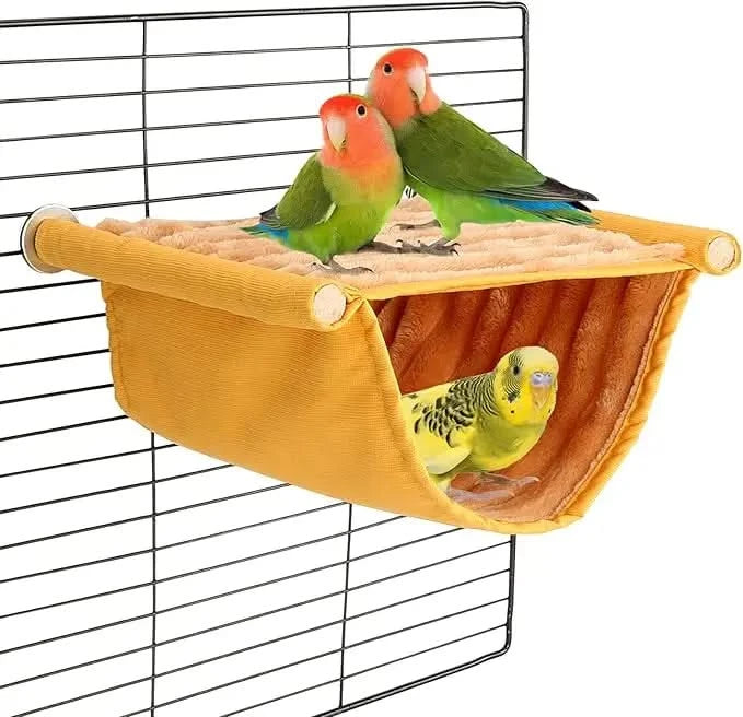 BWOGUE Cozy Warm Double-Layer Snuggle Hut Hanging Hammock for Small Birds & Pets