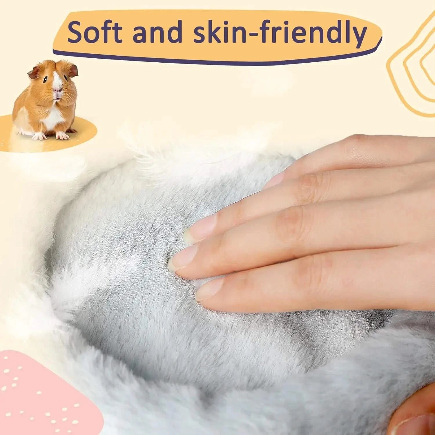 FEBSNOW Cozy Soft Washable Small Pet Bed for Guinea Pig Hamster Hedgehog Squirrel