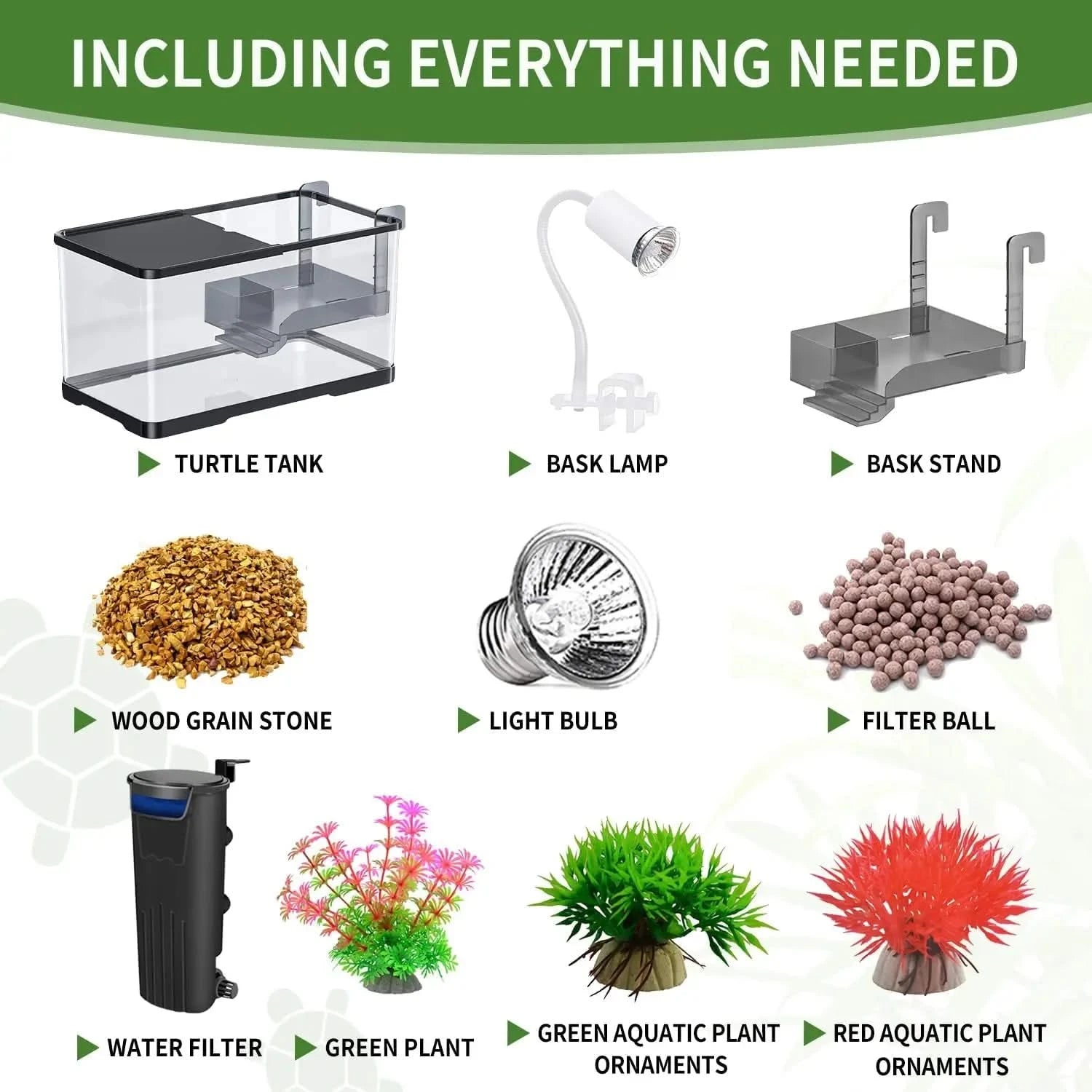 Superior Acrylic Turtle Tank Starter Kit: Light, Filter, Drainage, Multi-Function Reptile Habitat