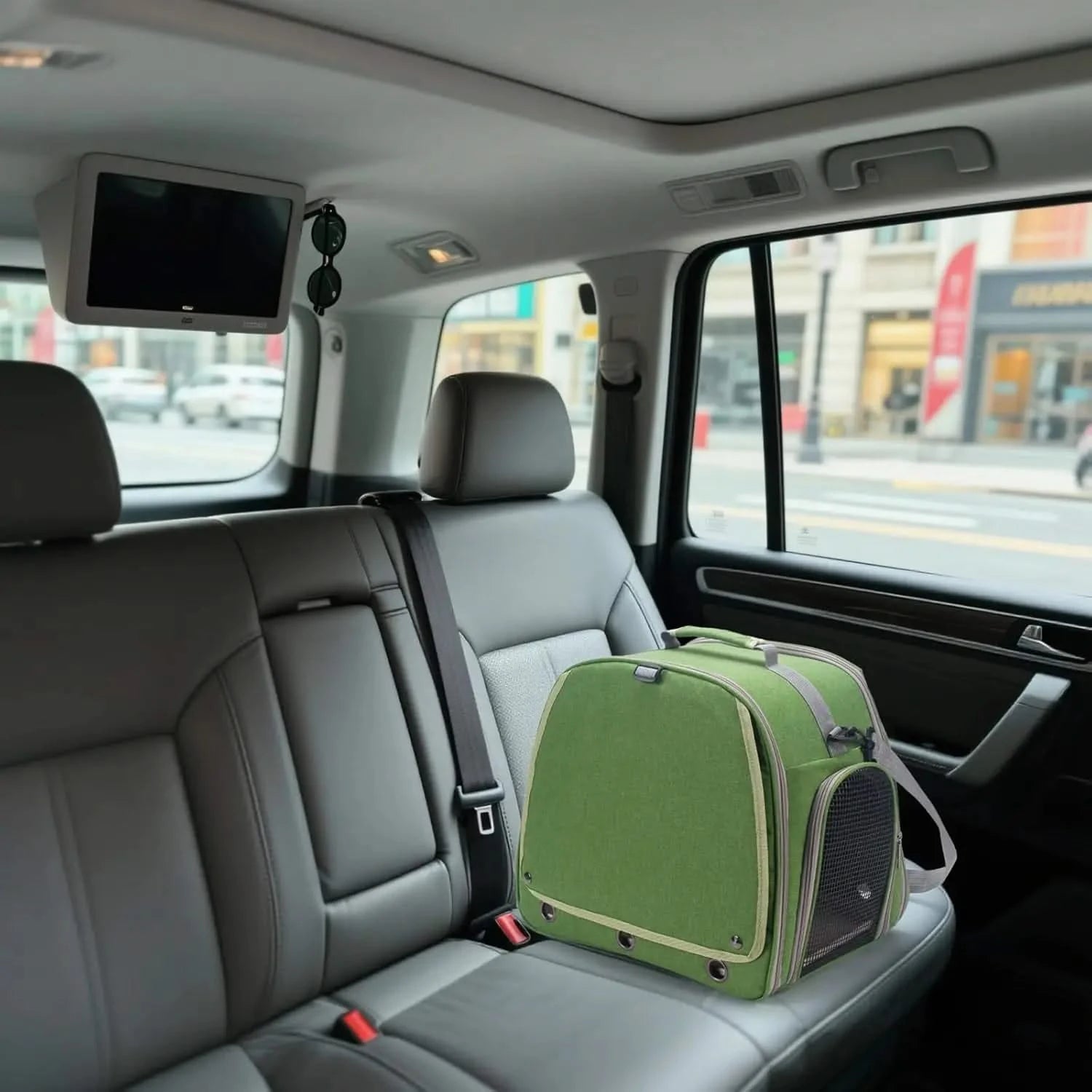 KREACHUR Portable Bird Travel Carrier: Clear Window, Perch, Food Bowls, Breathable