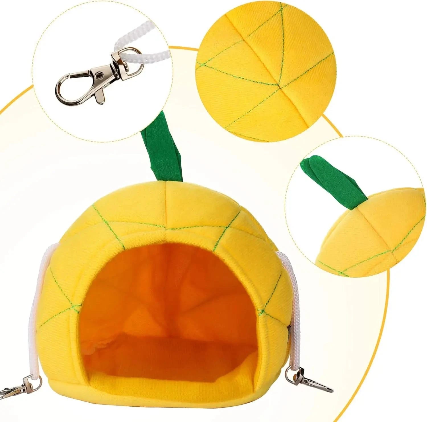 Jetec Cozy Banana Pineapple Hamster Hammock Bed Set for Small Pets