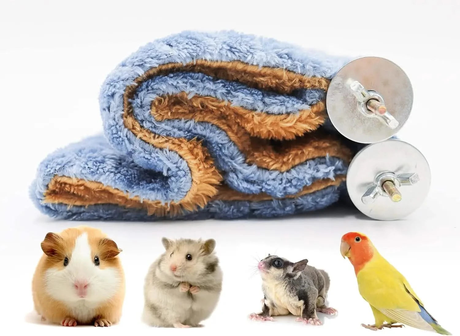 Warm Double-Layer Fleece Hammock: Cozy Hideaway for Small Pets and Birds