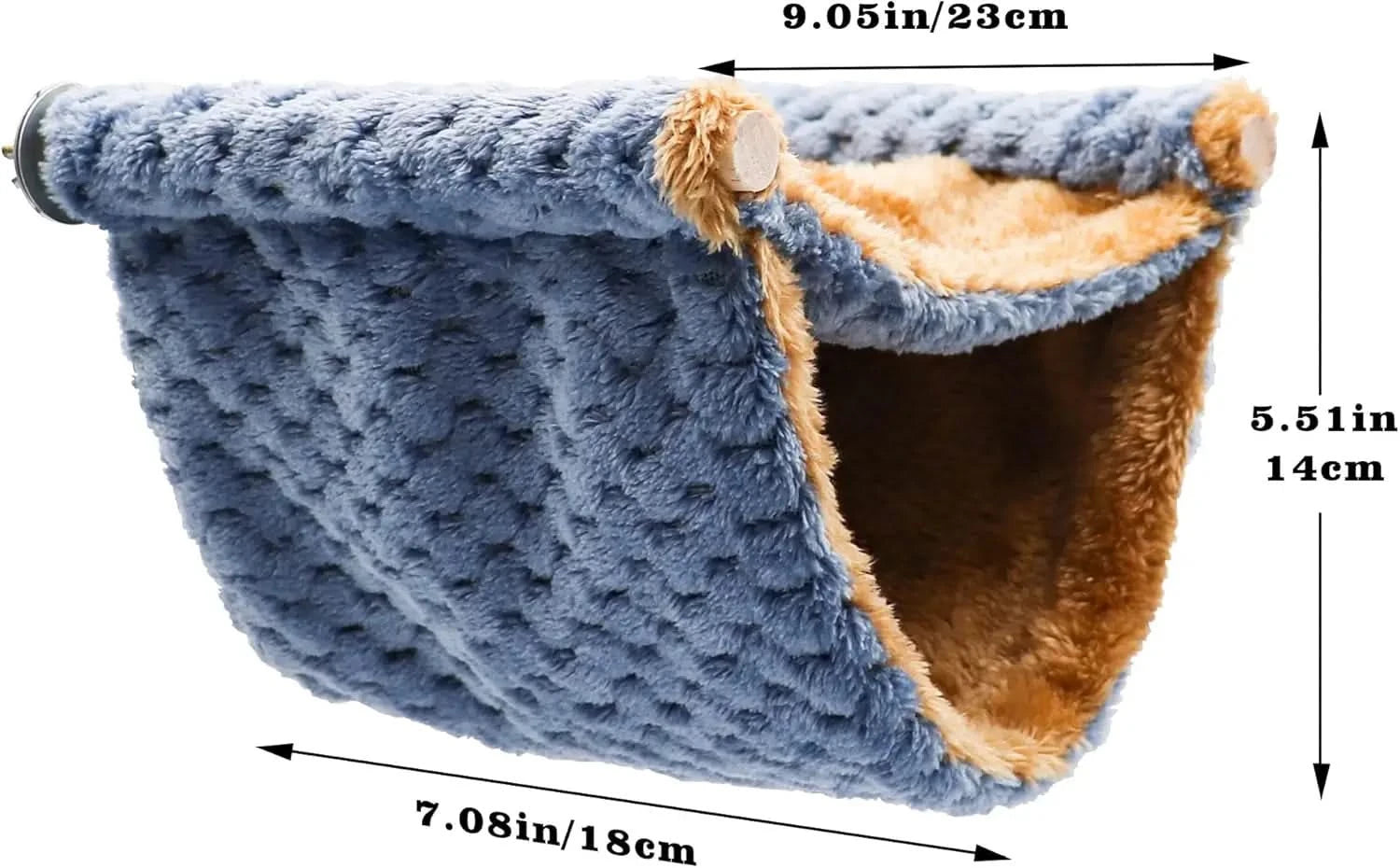 Warm Double-Layer Fleece Hammock: Cozy Hideaway for Small Pets and Birds