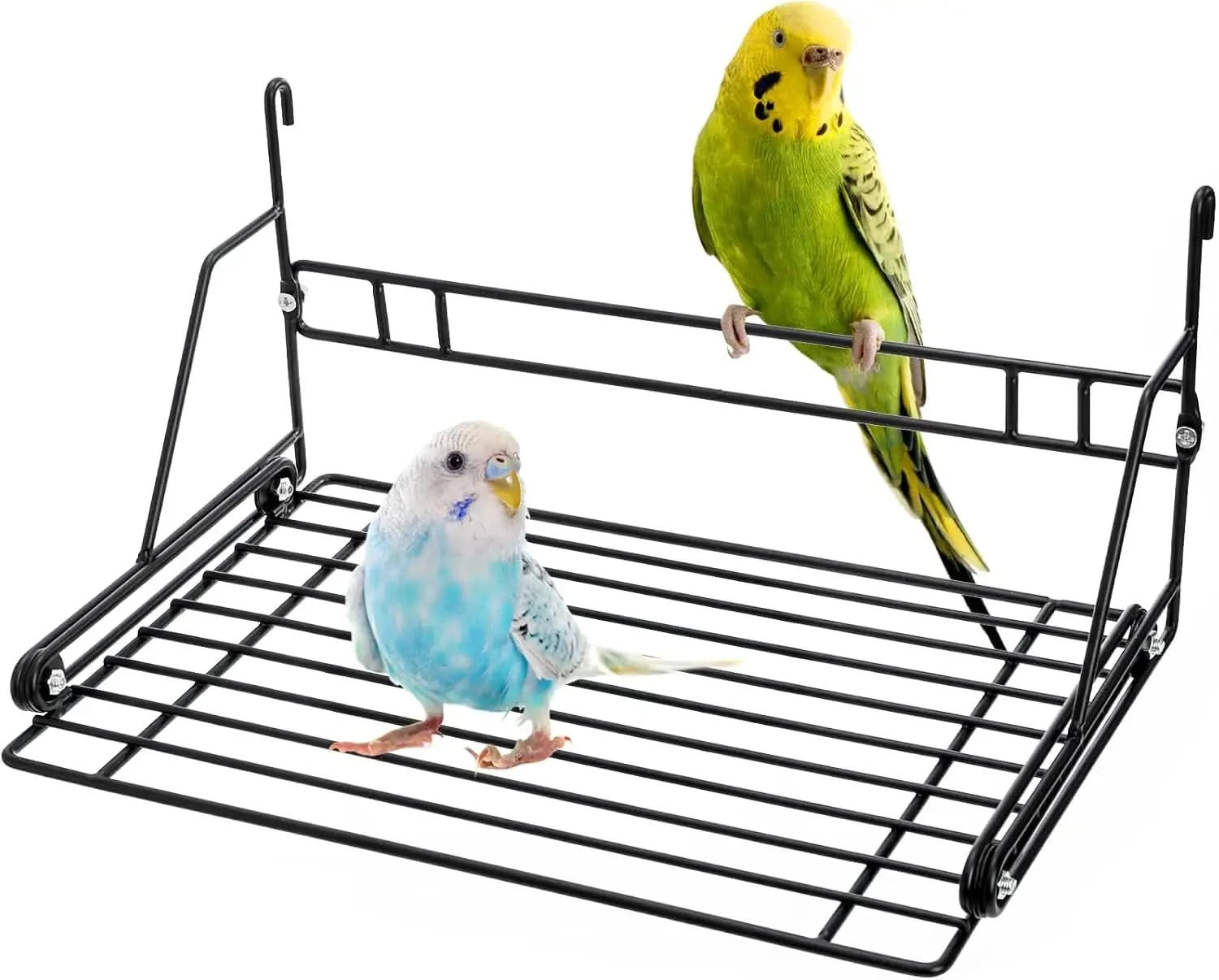 Okllen Durable Steel Bird Perch Stand Platform – Spacious Sundeck for Parrots & Small Birds