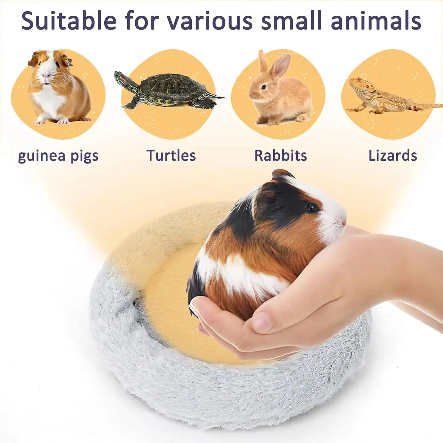 FEBSNOW Cozy Soft Washable Small Pet Bed for Guinea Pig Hamster Hedgehog Squirrel