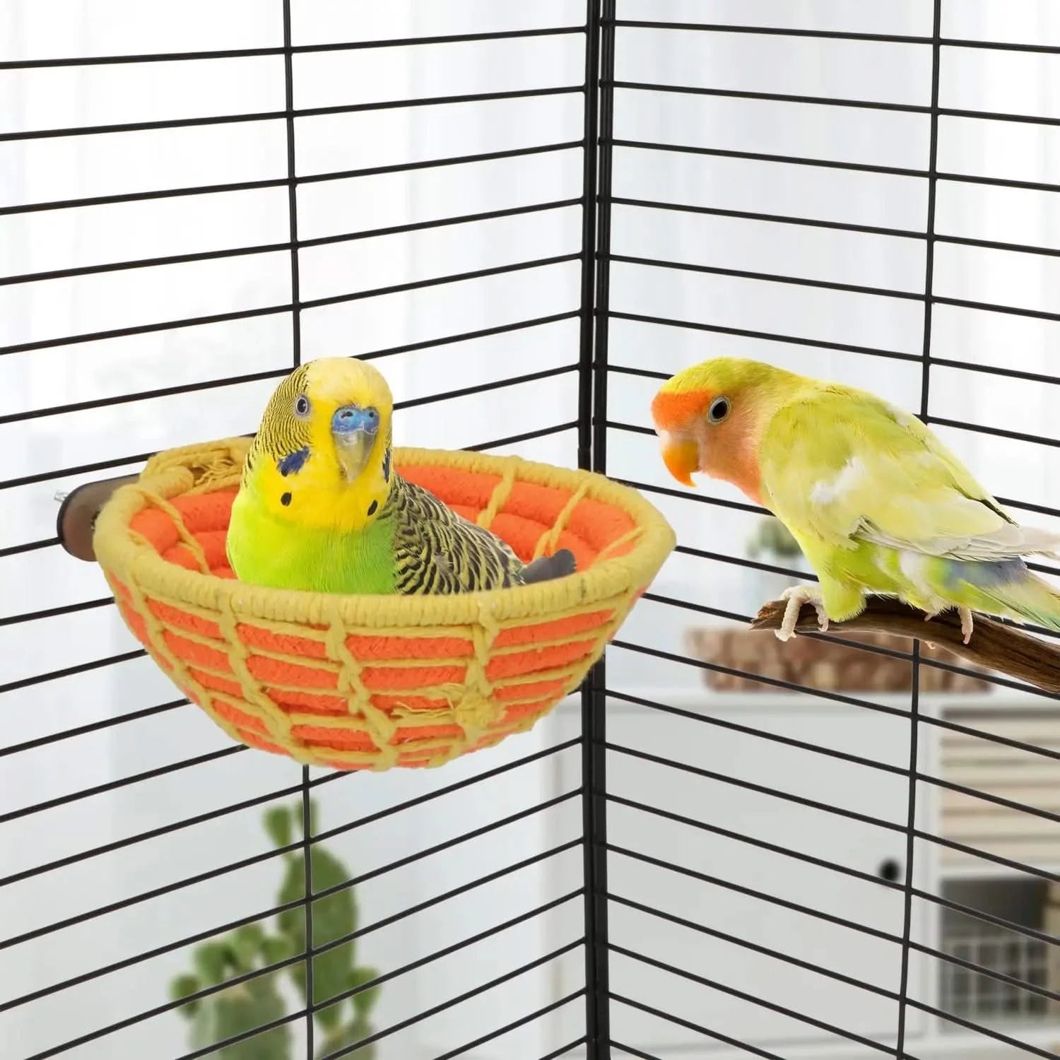 Hypeety Cozy Cotton Rope Bird Nest: Breeding Hatch House for Small Parrots