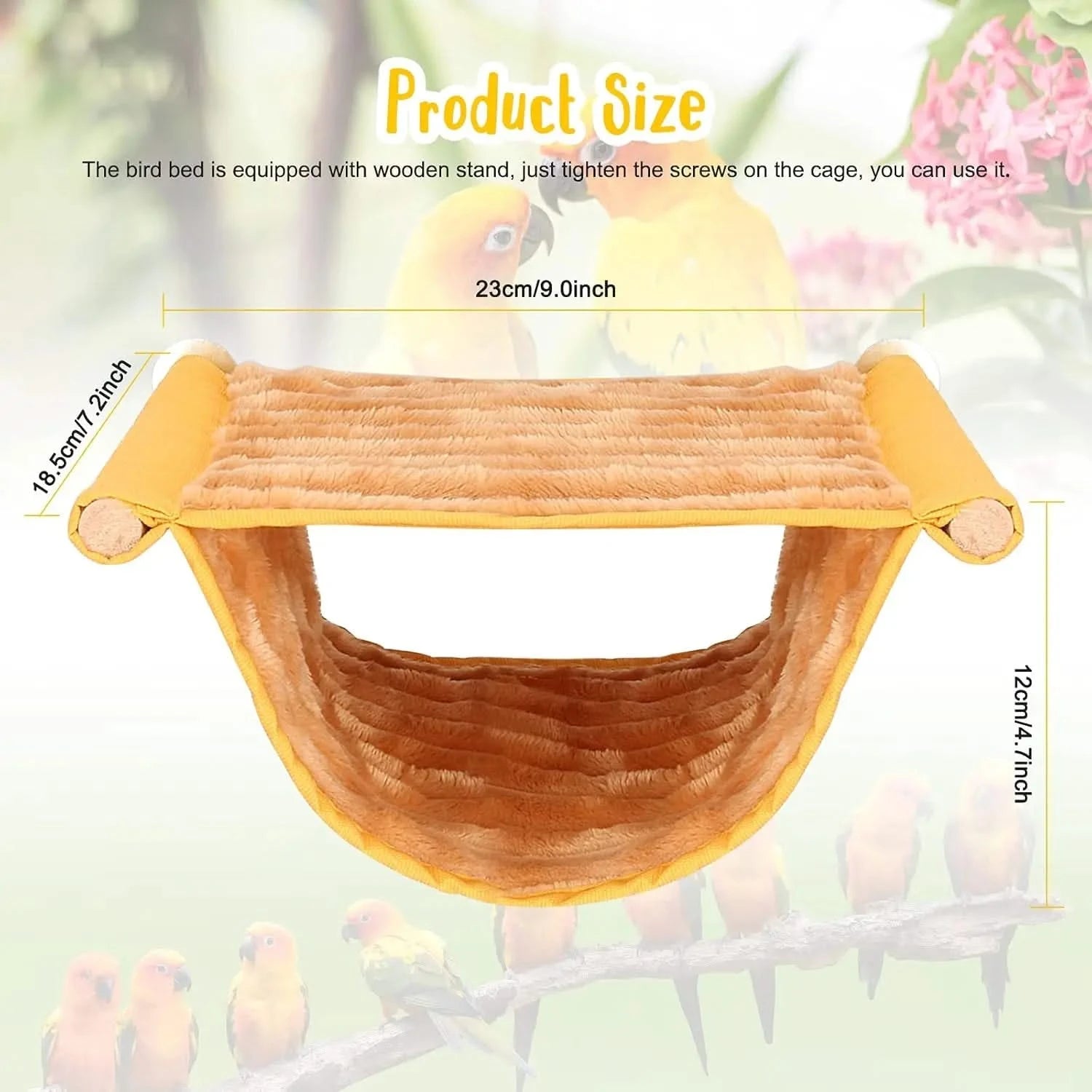 BWOGUE Cozy Warm Double-Layer Snuggle Hut Hanging Hammock for Small Birds & Pets