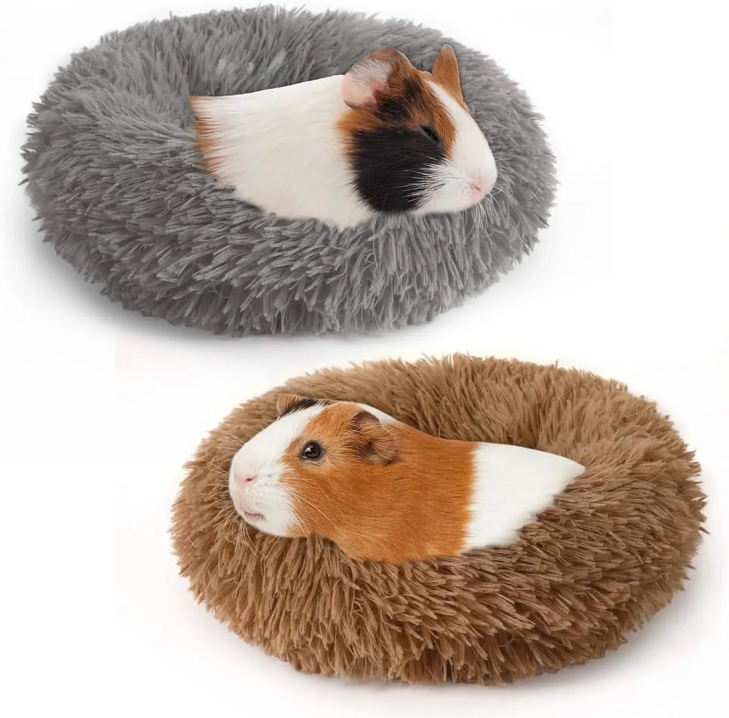 2-Pack Plush Warm Small Pet Beds for Guinea Pigs, Hamsters, Rabbits, Ferrets - 2cuddly