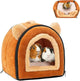Pet Soft Cozy Small Animal Hideout Cave Bed for Guinea Pigs, Rabbits, Hamsters