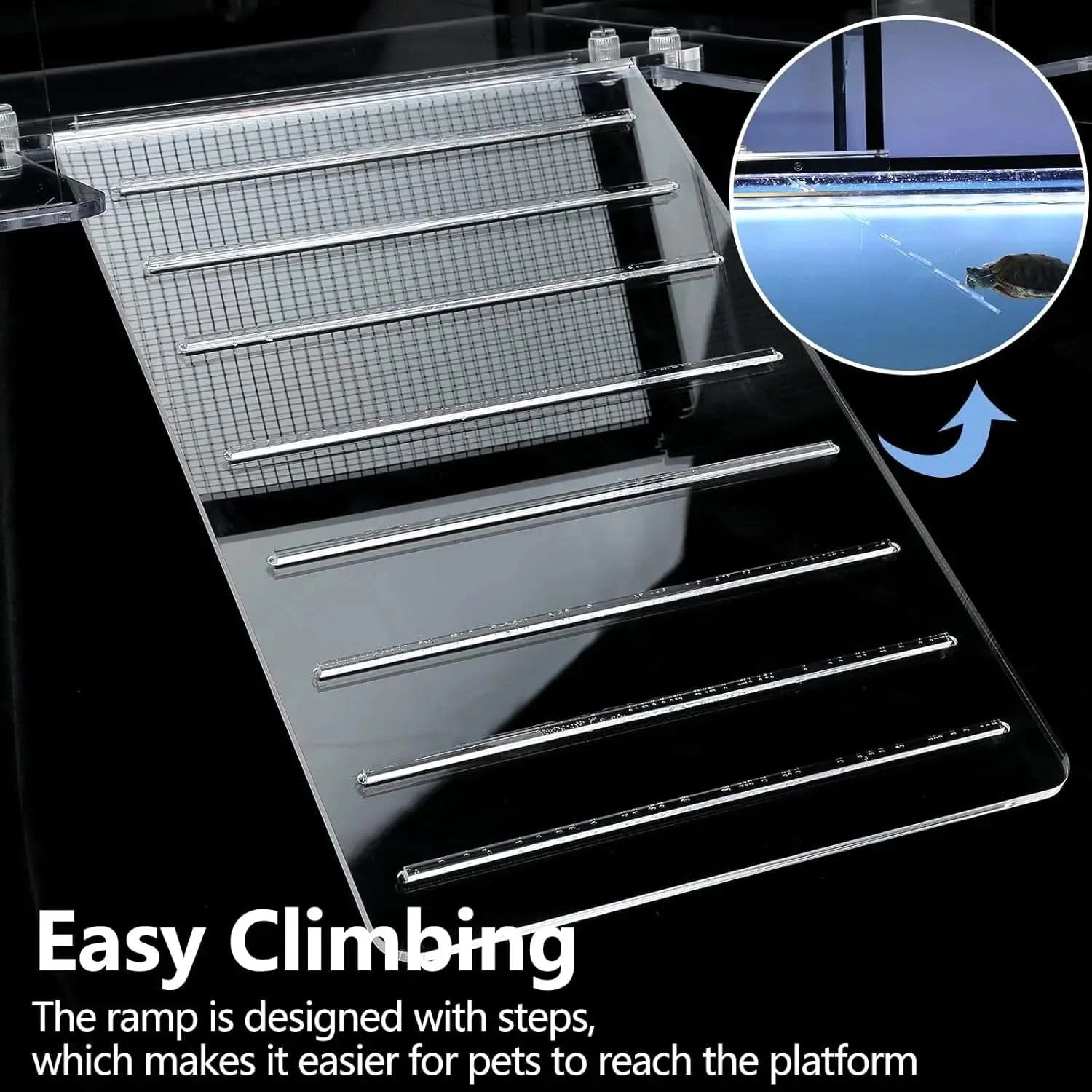 Premium Turtle Basking Platform for Aquatic Tanks - Spacious Reptile Ramp & Dock