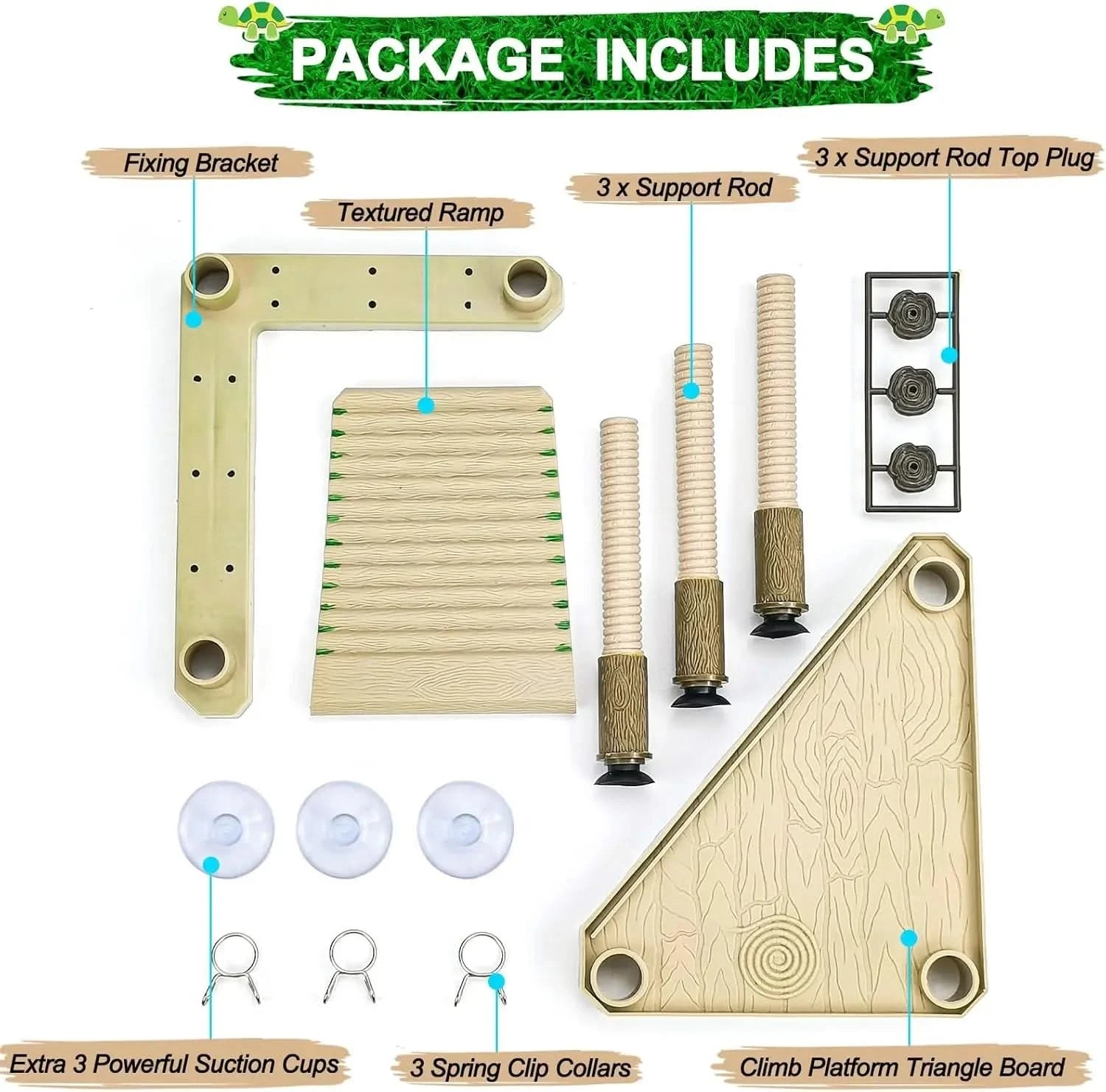 Keedolla Small Floating Turtle Basking Pier with Ramp for Aquarium