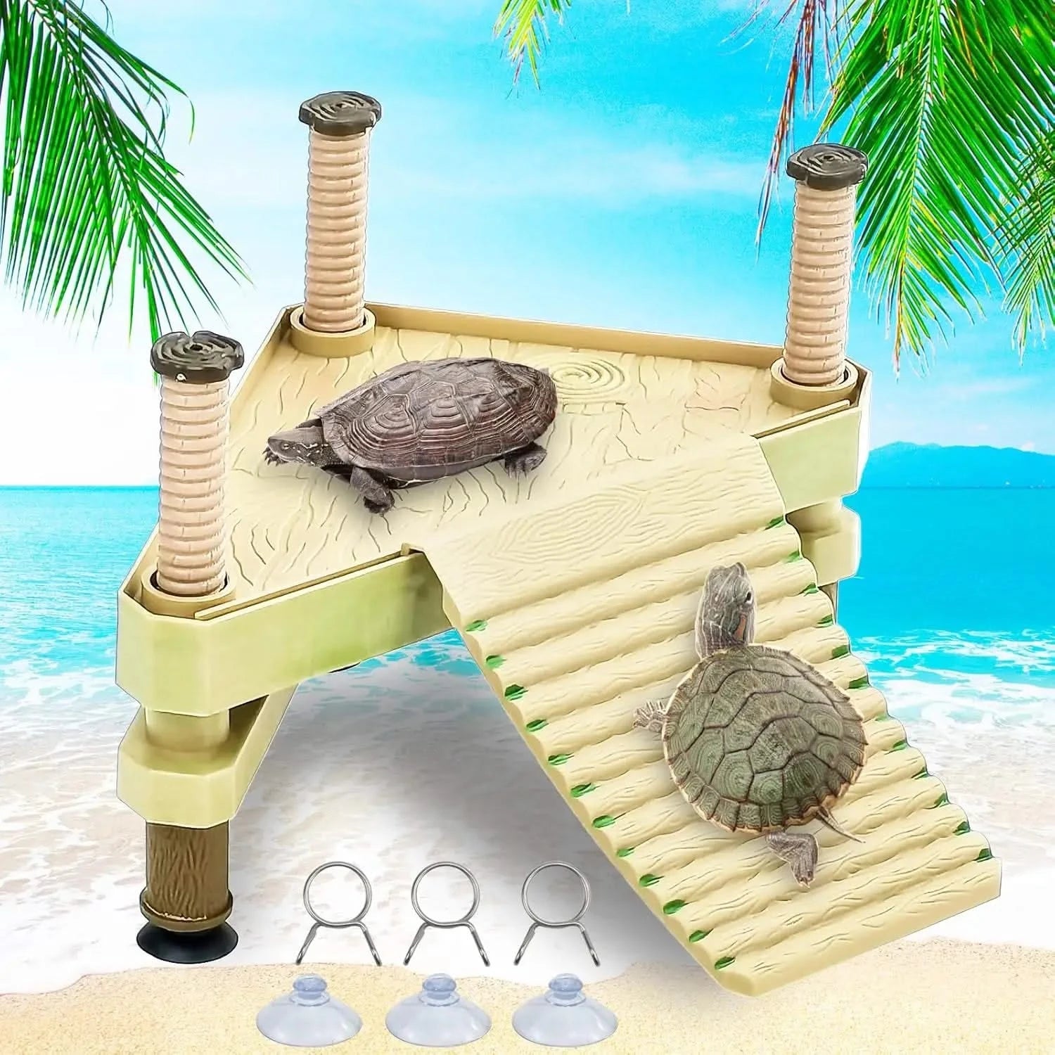 Keedolla Small Floating Turtle Basking Pier with Ramp for Aquarium