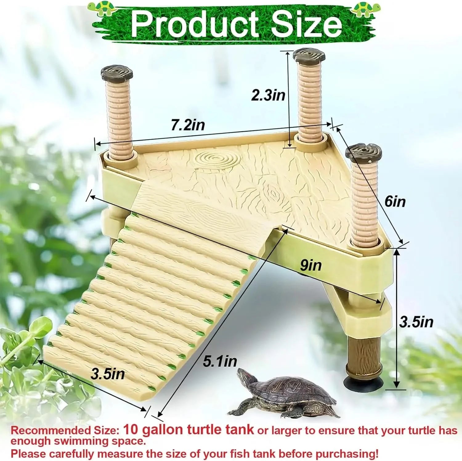 Keedolla Small Floating Turtle Basking Pier with Ramp for Aquarium