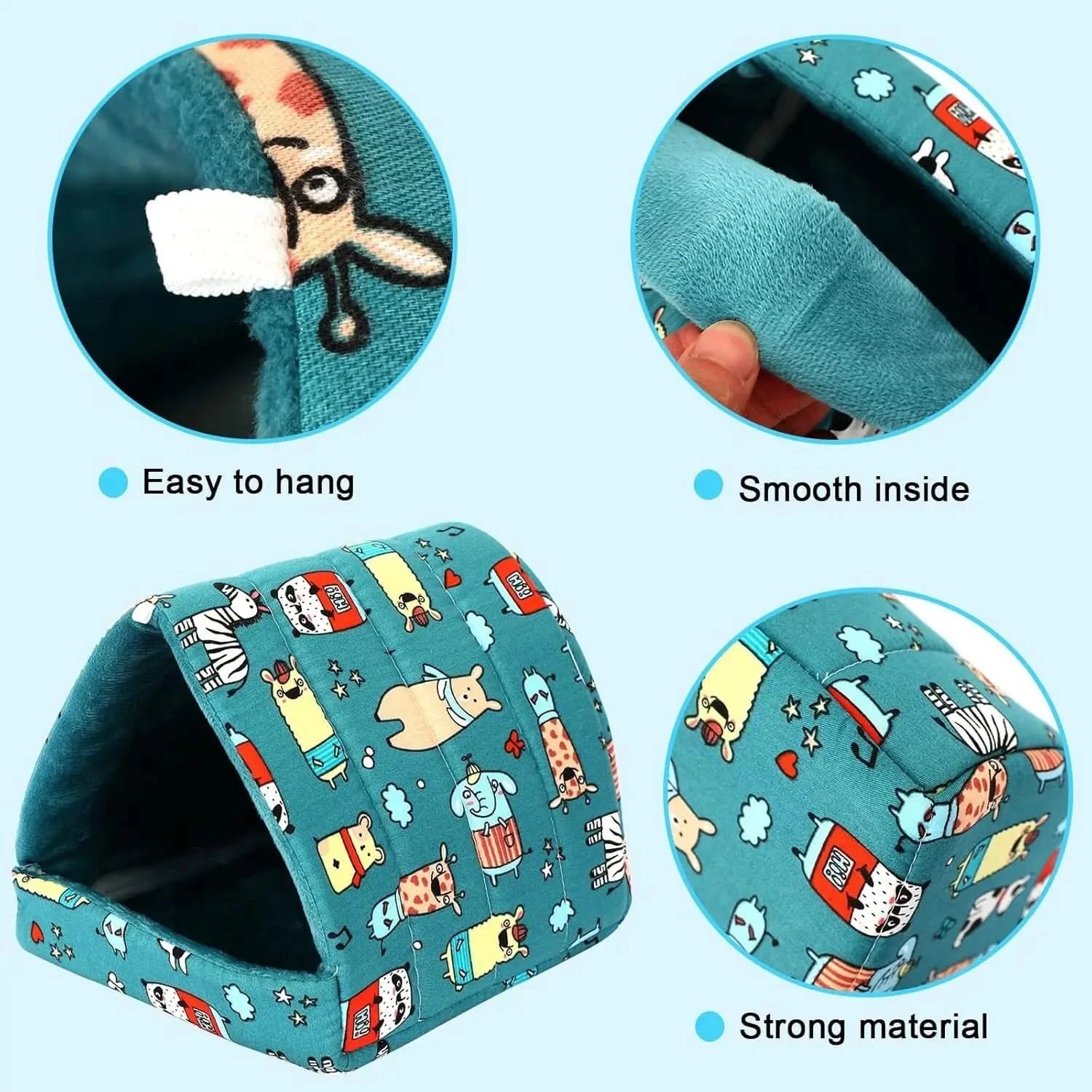 UPINS 2-Pack Washable Guinea Pig Hideout Bed for Small Animals & Rodents