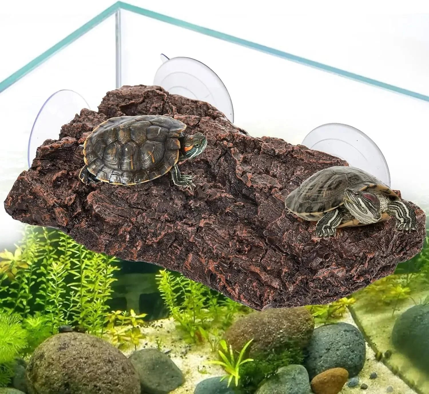 ZENFUN Turtle Basking Platform: Aquarium Tortoise Climbing Ramp, Strong Suction Cups