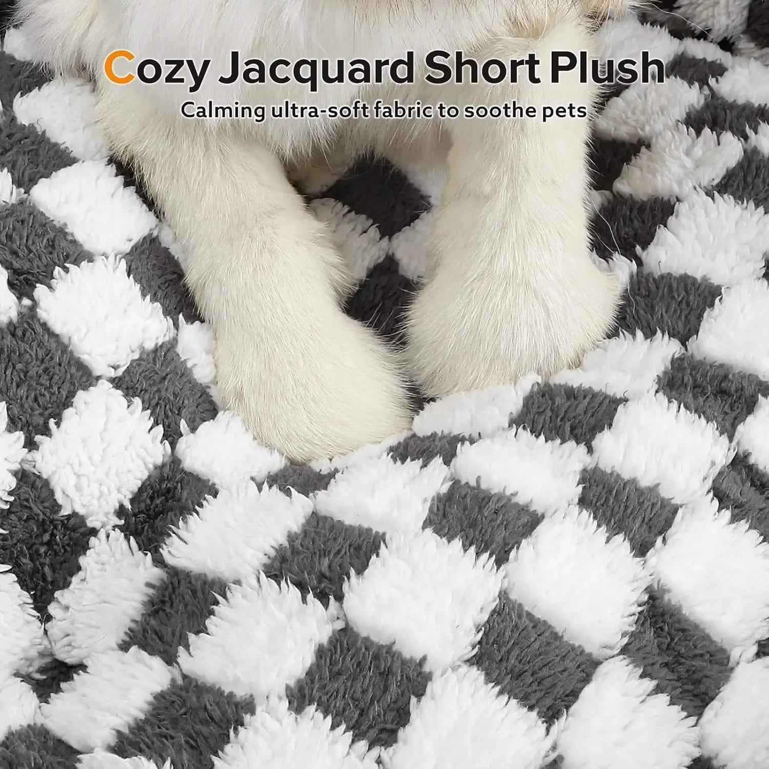 JOEJOY Calming Orthopedic Plush Cuddle Pet Bed for Small Dogs & Cats - Anti-Slip