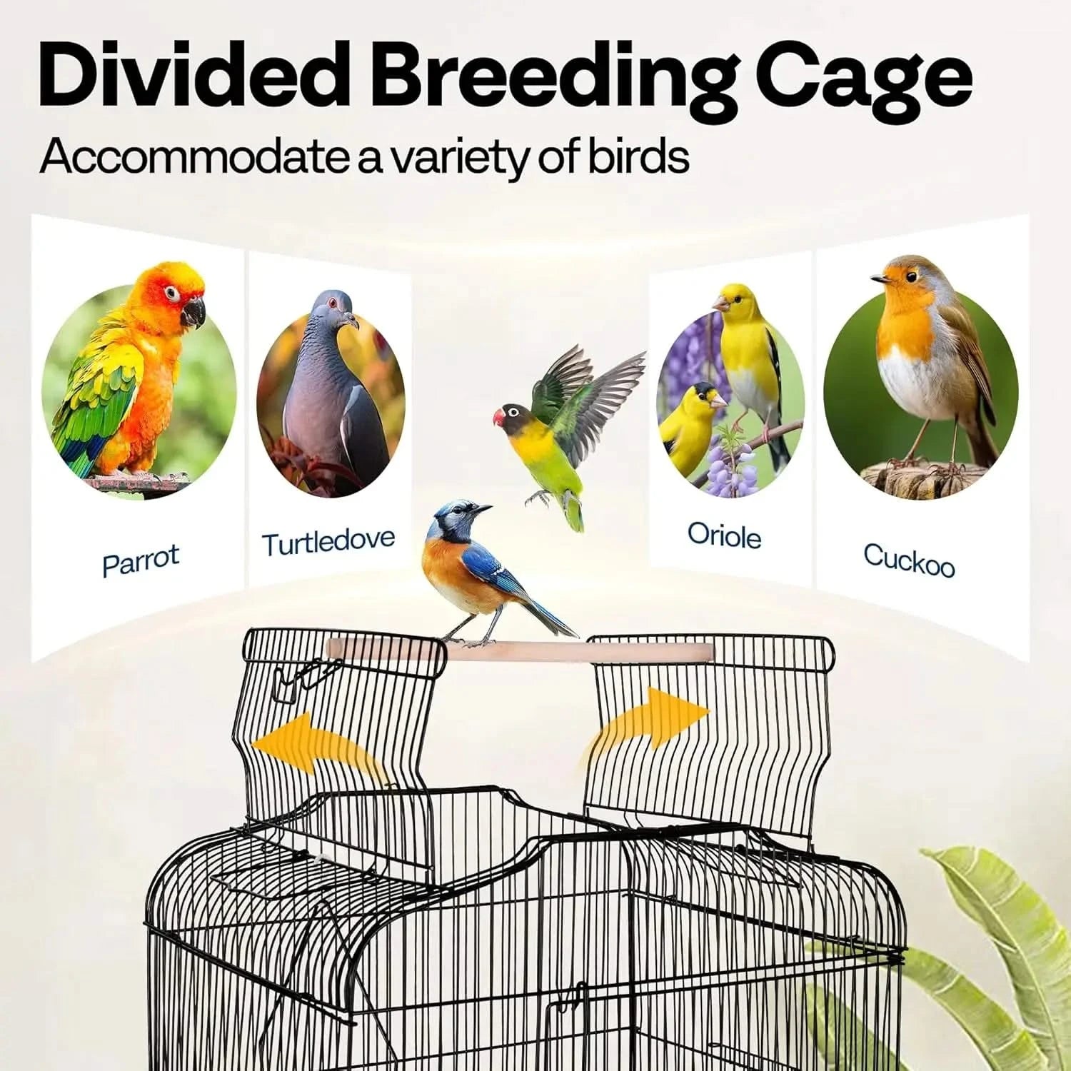 VIVOHOME 64-Inch Play Top Bird Cage: Rolling Stand for Parrots, Conures