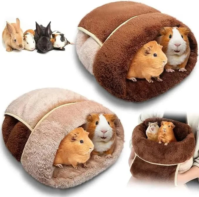 Wenqik 2-Pack Washable Guinea Pig Hideouts, Cozy Cuddle Sack Small Pet Bedding Nest