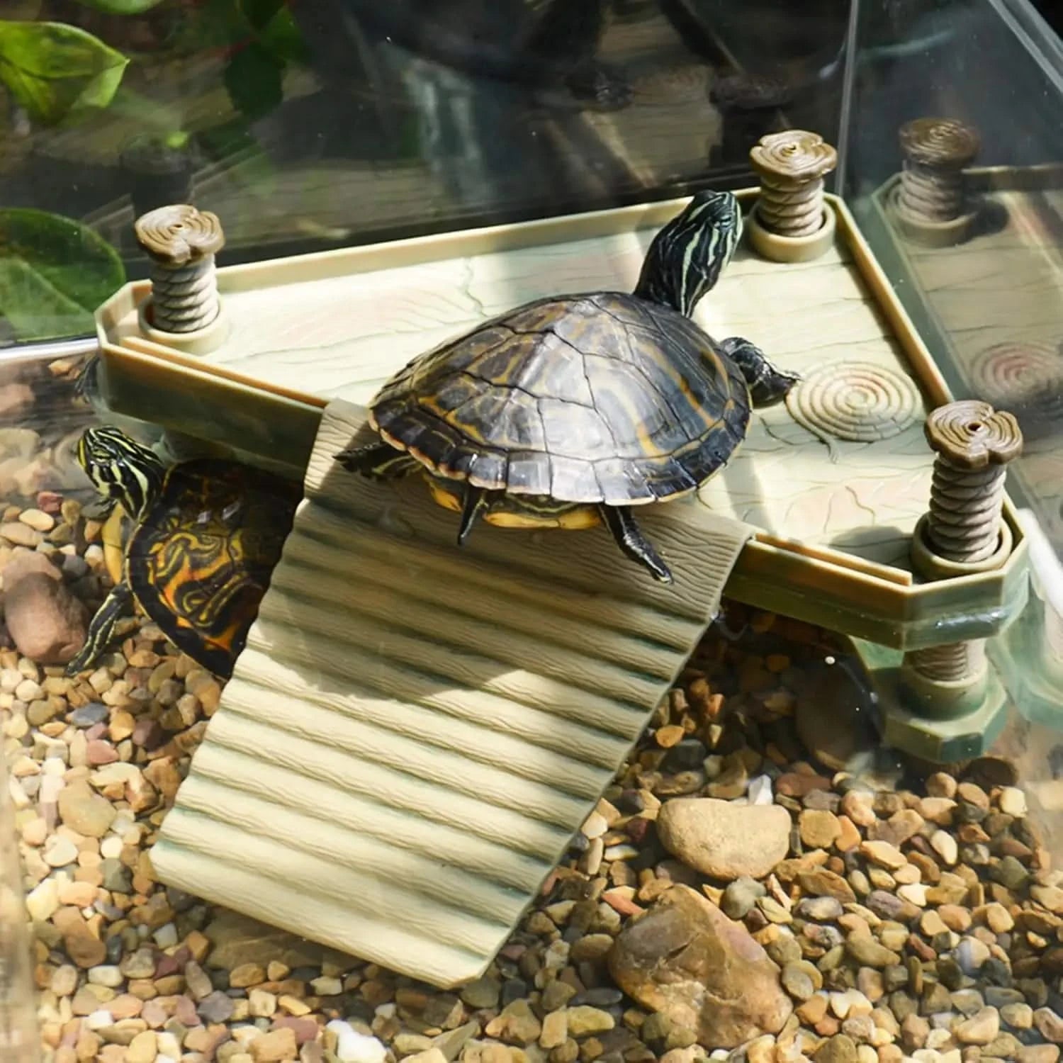 Keedolla Small Floating Turtle Basking Pier with Ramp for Aquarium