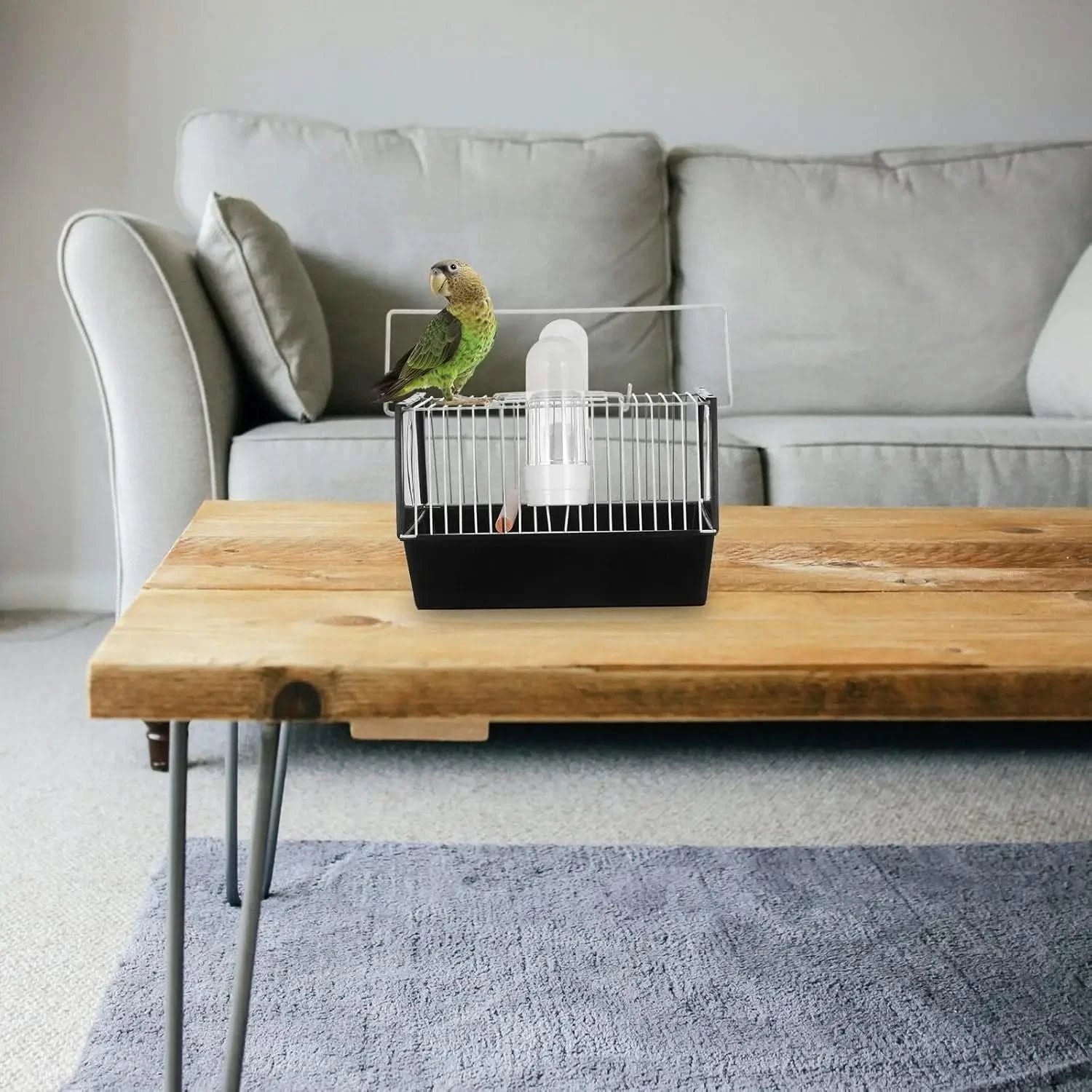 Compact Portable Bird Travel Cage for Small Parrots Parakeets Finches Handheld Carrier