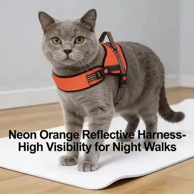 Reflective Escape-Proof Cat Harness: Breathable Mesh, Adjustable Fit