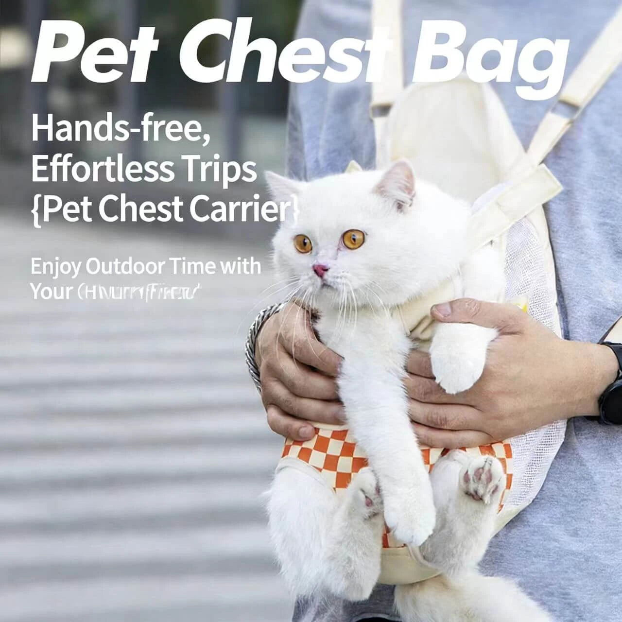 Outdoor Pet Backpack Carrier - Full Ventilation, Comfort Fit, Beige